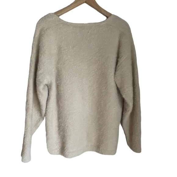 Lou & Grey  Fuzzy V-Neck Sweater Size: L - Picture 8 of 8